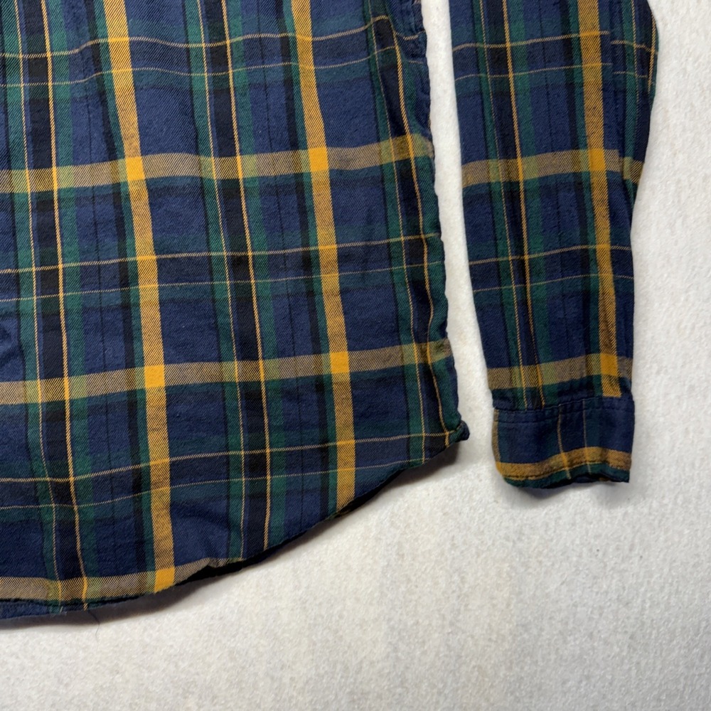 Lucky Brand Blue Womens Plaid Flannel long sleeve Top Shirt M Medium - Picture 11 of 12